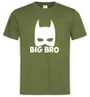 Мужская футболка Big bro batman Оливковый фото