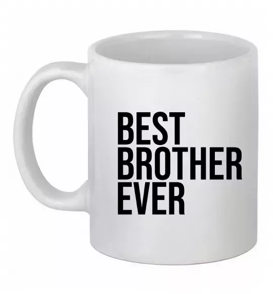Чашка керамическая Best brother ever Белый фото