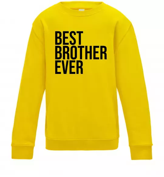 Дитячий світшот Best brother ever Сонячно жовтий фото
