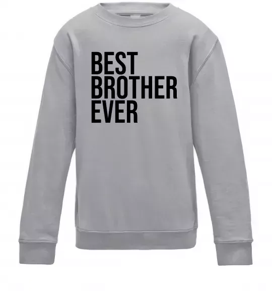 Дитячий світшот Best brother ever Сірий меланж фото