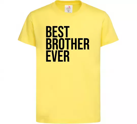 Дитяча футболка Best brother ever Лимонний фото