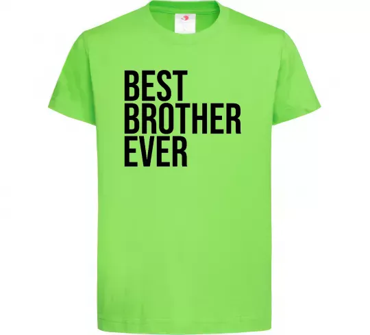 Дитяча футболка Best brother ever Лаймовий фото