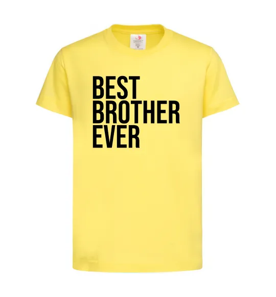 Дитяча футболка Best brother ever Лимонний фото