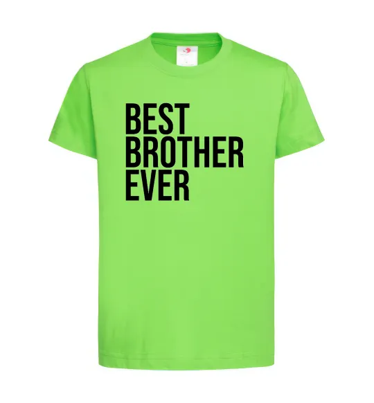 Дитяча футболка Best brother ever Лаймовий фото