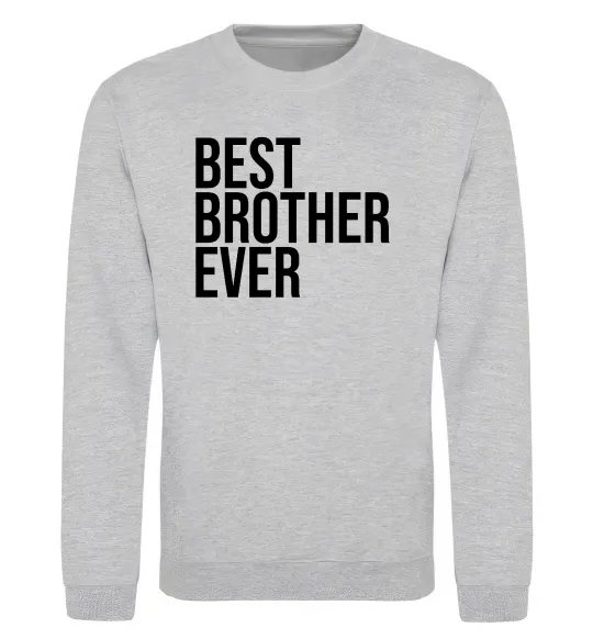 Світшот Best brother ever Сірий меланж фото