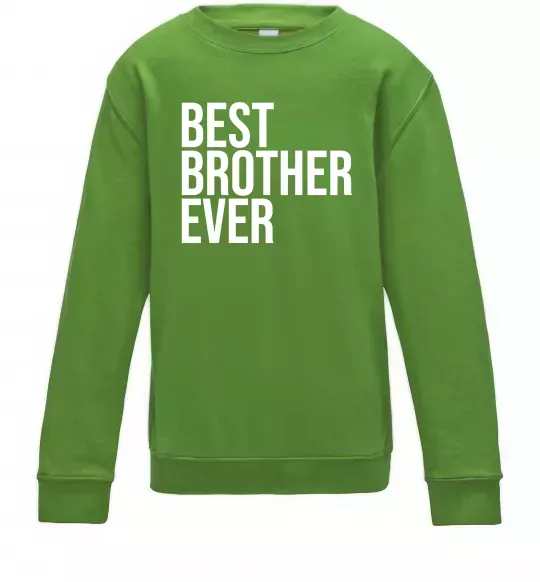 Дитячий світшот Best brother ever Лаймовий фото