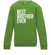 Дитячий світшот Best brother ever Лаймовий фото