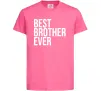 Дитяча футболка Best brother ever Яскраво-рожевий фото