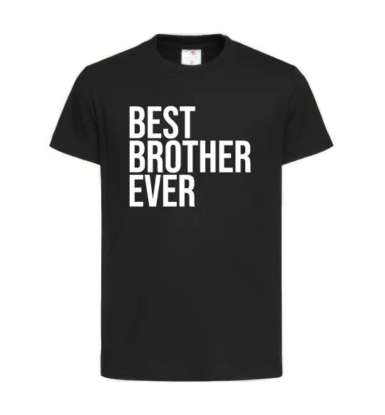 Дитяча футболка Best brother ever Чорний фото