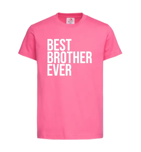 Дитяча футболка Best brother ever Яскраво-рожевий фото