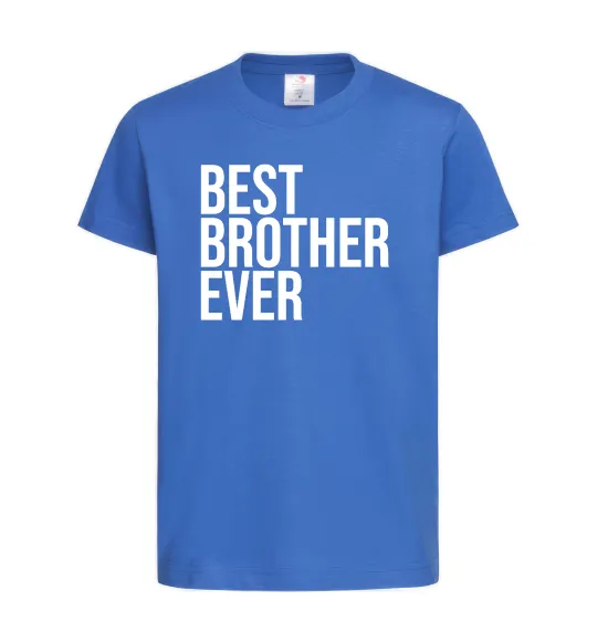 Дитяча футболка Best brother ever Яскраво-синій фото