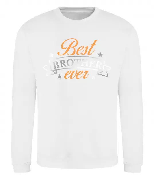 Світшот Best brother ever срібна плівка Білий фото
