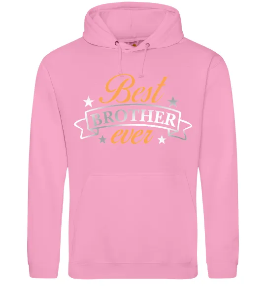 Мужская толстовка (худи) Best brother ever срібна плівка Розовый фото