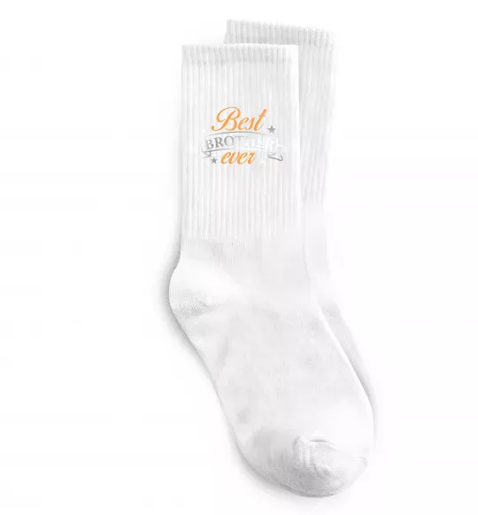 Носки Best brother ever срібна плівка Белый фото