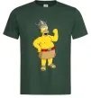 Мужская футболка Гомер вікінг Темно-зеленый фото