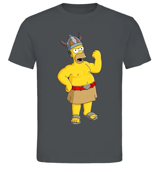 Мужская футболка Гомер вікінг Графит фото