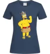Жіноча футболка Гомер вікінг Темно-синій фото