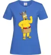 Жіноча футболка Гомер вікінг Яскраво-синій фото