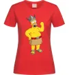 Жіноча футболка Гомер вікінг Червоний фото