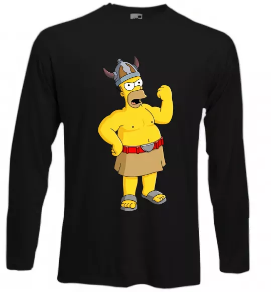 Лонгслів Гомер вікінг Чорний фото