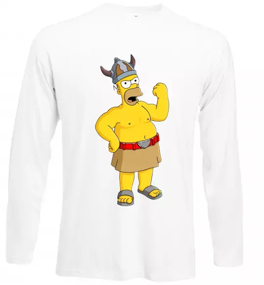 Лонгслів Гомер вікінг Білий фото