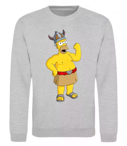 Світшот Гомер вікінг Сірий меланж фото