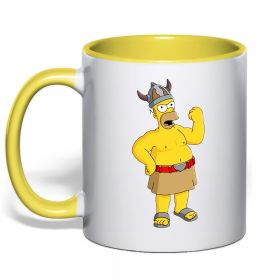 Чашка з кольоровою ручкою Гомер вікінг