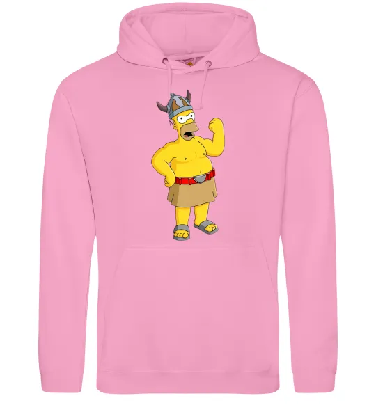 Мужская толстовка (худи) Гомер вікінг Розовый фото