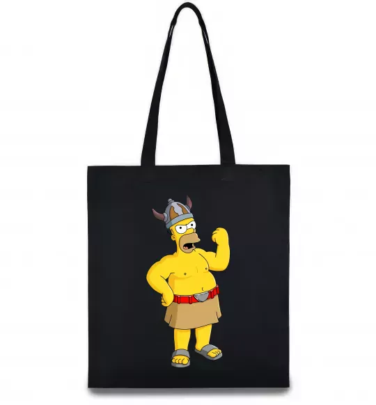 Эко-сумка Гомер вікінг Черный фото