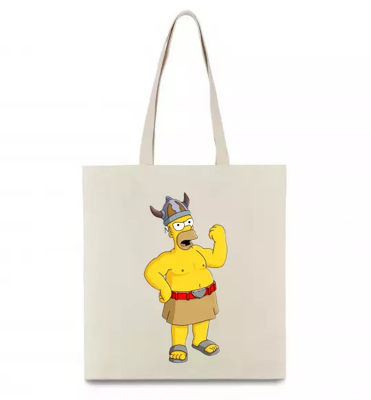 Эко-сумка Гомер вікінг Бежевый фото