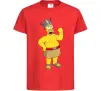 Детская футболка Гомер вікінг Красный фото