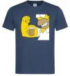 Мужская футболка Гомер з пивом Темно-синий фото