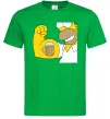Мужская футболка Гомер з пивом Зеленый фото