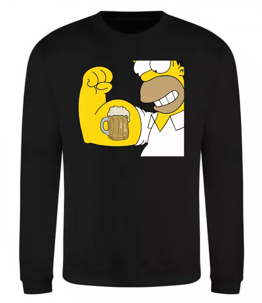 Свитшот Гомер з пивом Черный фото