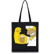 Эко-сумка Гомер з пивом Черный фото