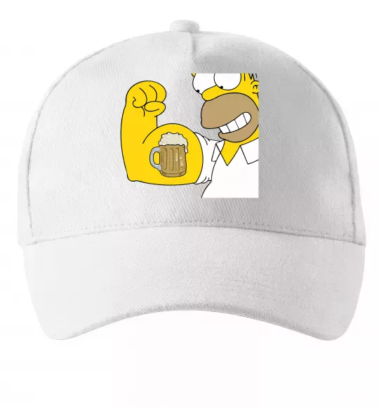 Кепка Гомер з пивом Білий фото