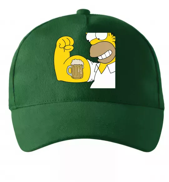 Кепка Гомер з пивом Темно-зелений фото