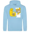 Мужская толстовка (худи) Гомер з пивом Голубой фото