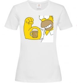 Женская футболка Гомер з пивом