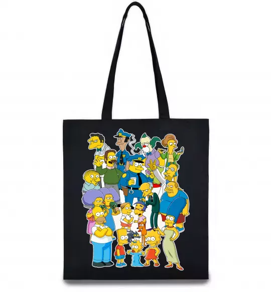 Еко-сумка Сімпсони мешканці міста Чорний фото