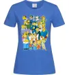 Жіноча футболка Сімпсони мешканці міста Яскраво-синій фото