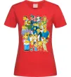 Жіноча футболка Сімпсони мешканці міста Червоний фото