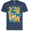 Чоловіча футболка Сімпсони мешканці міста Темно-синій фото