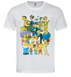 Чоловіча футболка Сімпсони мешканці міста Білий фото