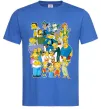 Чоловіча футболка Сімпсони мешканці міста Яскраво-синій фото