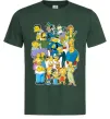 Чоловіча футболка Сімпсони мешканці міста Темно-зелений фото