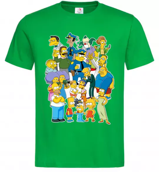 Чоловіча футболка Сімпсони мешканці міста Зелений фото