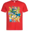 Чоловіча футболка Сімпсони мешканці міста Червоний фото