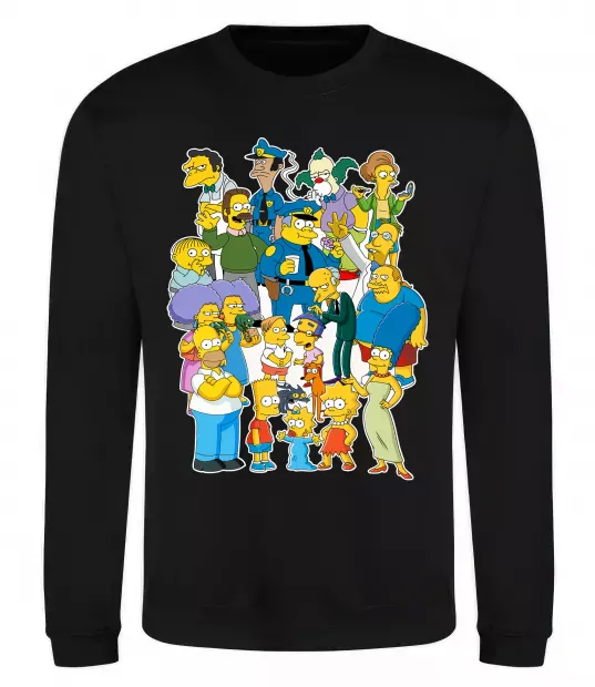 Світшот Сімпсони мешканці міста Чорний фото