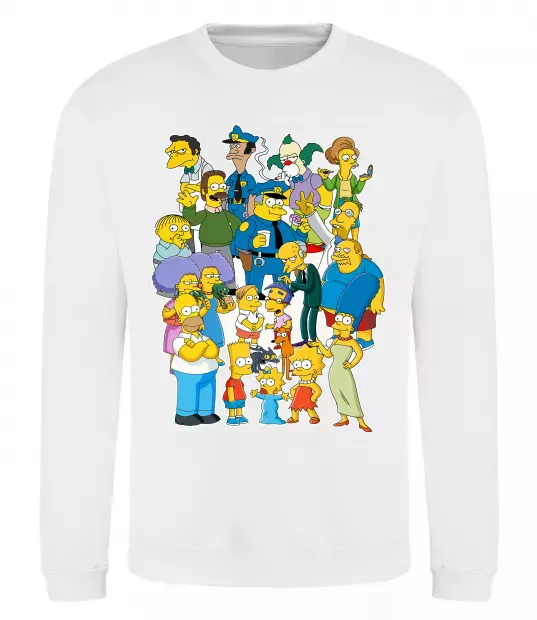 Світшот Сімпсони мешканці міста Білий фото